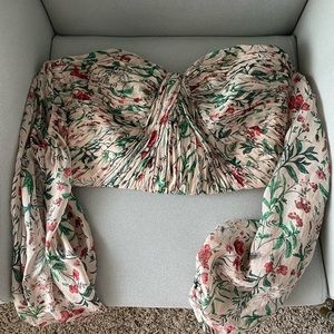 Floral cropped shirt